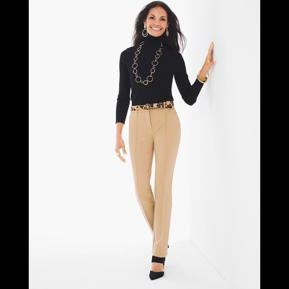 NWT CHICO’S So Slimming Elyse Pants w Stretch in Camel 12
